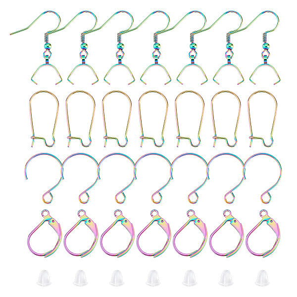 PandaHall DICOSMETIC 64Pcs 4 Style Rainbow Color 304 Stainless Steel Earring Hooks & Leverback & Hoop Earring Findings, with 100Pcs Plastic...
PandaHall DICOSMETIC 64Pcs 4 Style Rainbow Color 304 Stainless Steel Earring Hooks & Leverback & Hoop Earring Findings, with 100Pcs Plastic...