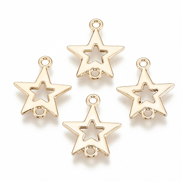 PandaHall Alloy Links connectors, Star, Light Gold, 16x13x1mm, Hole: 1mm Alloy Star
PandaHall Alloy Links connectors, Star, Light Gold, 16x13x1mm, Hole: 1mm Alloy Star
