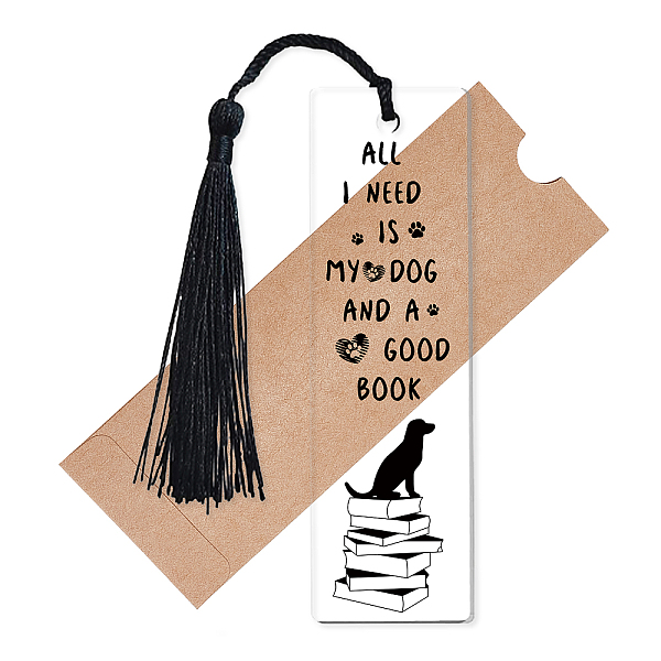 PandaHall Acrylic Bookmarks, with Polyester Tassel Decorations, Rectangle Bookmarks, Quote All I Need Is My Dog And Good Book, Dog Pattern...
PandaHall Acrylic Bookmarks, with Polyester Tassel Decorations, Rectangle Bookmarks, Quote All I Need Is My Dog And Good Book, Dog Pattern...