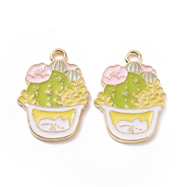 PandaHall Alloy Enamel Pendants, Cactus Charm, Light Gold, Yellow Green, 25x18x1.5mm, Hole: 2mm Alloy+Enamel Cactus
PandaHall Alloy Enamel Pendants, Cactus Charm, Light Gold, Yellow Green, 25x18x1.5mm, Hole: 2mm Alloy+Enamel Cactus