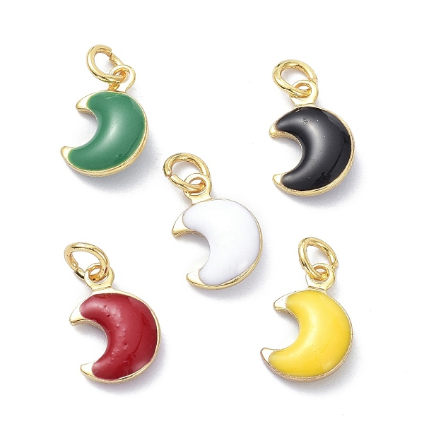 PandaHall Brass Enamel Charms, Real 18K Gold Plated, with Jump Rings, Moon, Cadmium Free & Lead Free, Mixed Color, 11x7x3.5mm, Hole: 2.6mm..., Multicolor
PandaHall Brass Enamel Charms, Real 18K Gold Plated, with Jump Rings, Moon, Cadmium Free & Lead Free, Mixed Color, 11x7x3.5mm, Hole: 2.6mm..., Multicolor