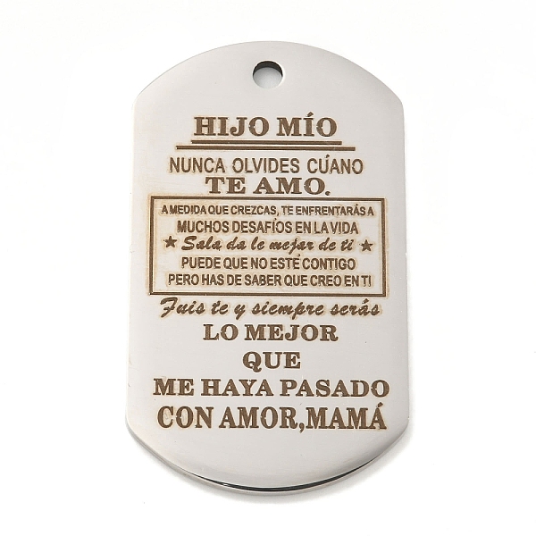PandaHall 201 Stainless Steel Pendants, Message Charms, Oval with Word Charms, Stainless Steel Color, 49x28x2mm, Hole: 3mm 201 Stainless...
PandaHall 201 Stainless Steel Pendants, Message Charms, Oval with Word Charms, Stainless Steel Color, 49x28x2mm, Hole: 3mm 201 Stainless...