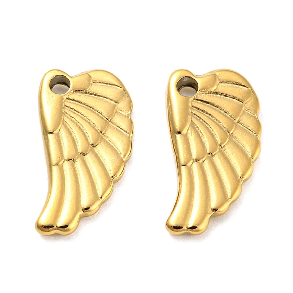 PandaHall 304 Stainless Steel Charms, Wing Charm, Real 18K Gold Plated, 13x6.5x1.5mm, Hole: 1mm 304 Stainless Steel Wing
PandaHall 304 Stainless Steel Charms, Wing Charm, Real 18K Gold Plated, 13x6.5x1.5mm, Hole: 1mm 304 Stainless Steel Wing