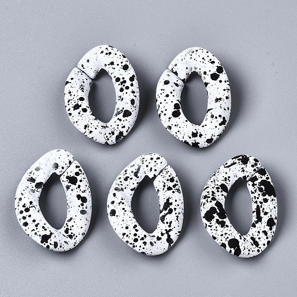 PandaHall Spray Painted CCB Plastic Linking Rings, Quick Link Connectors, for Jewelry Chain Making, Oval Twist, White, 28x20x6.5mm, Inner...
PandaHall Spray Painted CCB Plastic Linking Rings, Quick Link Connectors, for Jewelry Chain Making, Oval Twist, White, 28x20x6.5mm, Inner...