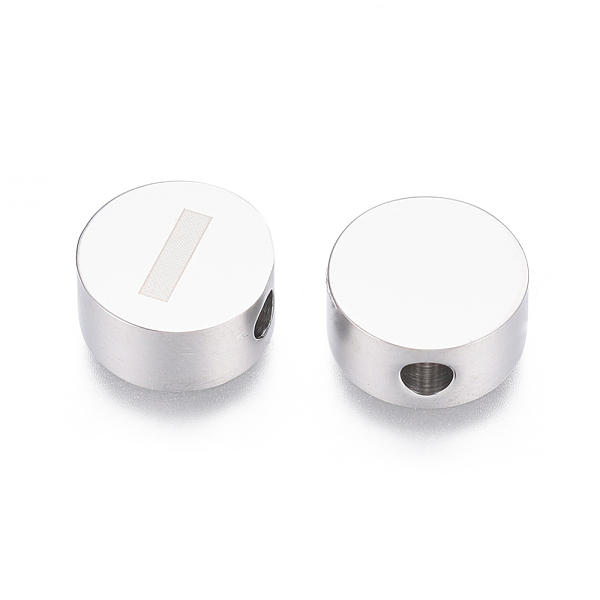 PandaHall 304 Stainless Steel Beads, Flat Round with Letter, Letter.I, 10x4.5mm, Hole: 2mm 304 Stainless Steel Letter I
PandaHall 304 Stainless Steel Beads, Flat Round with Letter, Letter.I, 10x4.5mm, Hole: 2mm 304 Stainless Steel Letter I