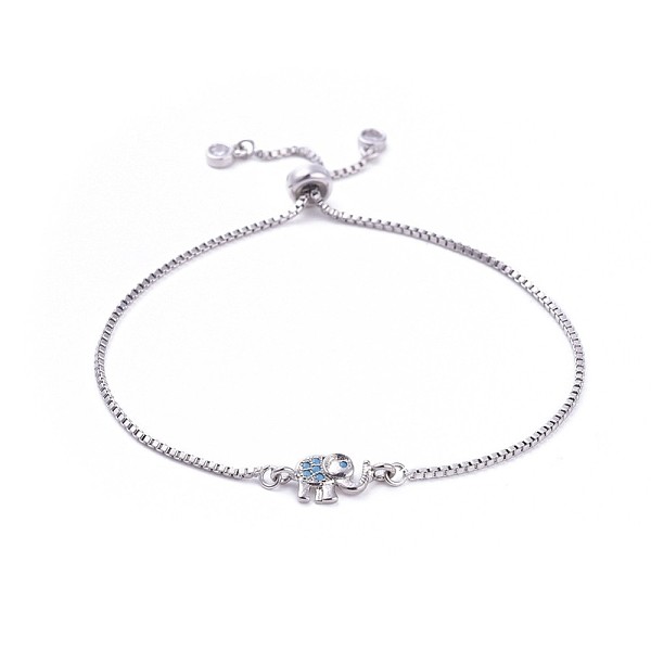 PandaHall Adjustable Brass Slider Bracelets, Bolo Bracelets, with Brass Micro Pave Cubic Zirconia Links, Elephant, Platinum, 9 inch(23cm)...
PandaHall Adjustable Brass Slider Bracelets, Bolo Bracelets, with Brass Micro Pave Cubic Zirconia Links, Elephant, Platinum, 9 inch(23cm)...