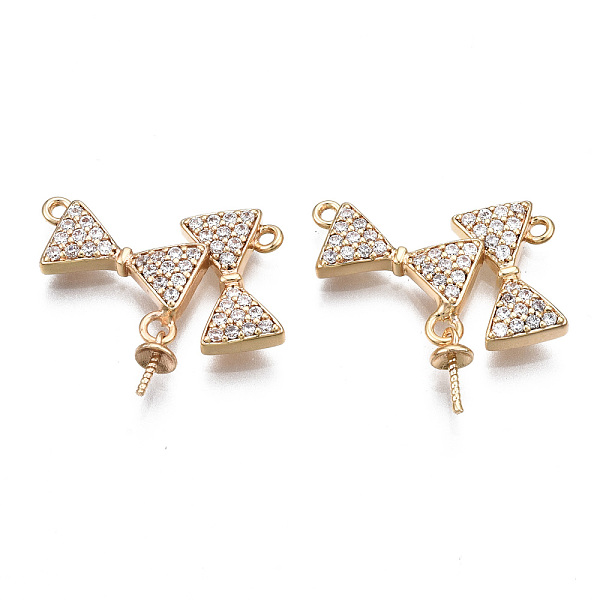 PandaHall Brass Micro Pave Clear Cubic Zirconia Peg Bails Pendant Links, for Half Drilled Bead, Nickel Free, Bowknot, Real 18K Gold Plated...
PandaHall Brass Micro Pave Clear Cubic Zirconia Peg Bails Pendant Links, for Half Drilled Bead, Nickel Free, Bowknot, Real 18K Gold Plated...