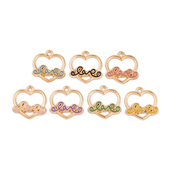 PandaHall Light Gold Plated Alloy Enamel Pendants, Cadmium Free & Lead Free, Heart with Word Love Charms, Mixed Color, 16x15.5x1.5mm, Hole..., Multicolor
PandaHall Light Gold Plated Alloy Enamel Pendants, Cadmium Free & Lead Free, Heart with Word Love Charms, Mixed Color, 16x15.5x1.5mm, Hole..., Multicolor