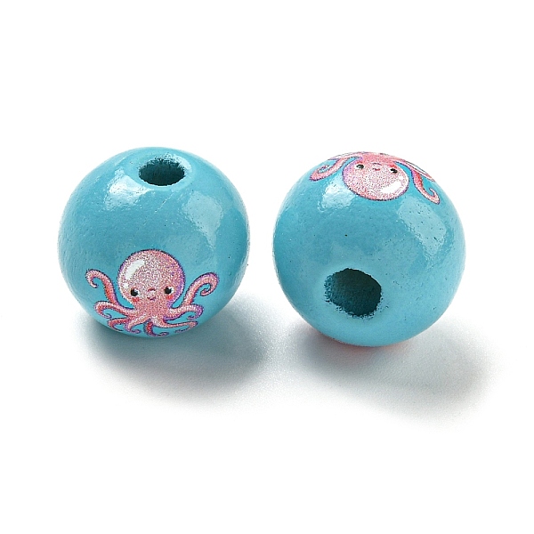 PandaHall Natural Wood European Beads, Ocean Theme Printed lotus Beads, Large Hole Beads, Sky Blue, Octopus, 16x15mm, Hole: 4mm Wood Octopus
PandaHall Natural Wood European Beads, Ocean Theme Printed lotus Beads, Large Hole Beads, Sky Blue, Octopus, 16x15mm, Hole: 4mm Wood Octopus