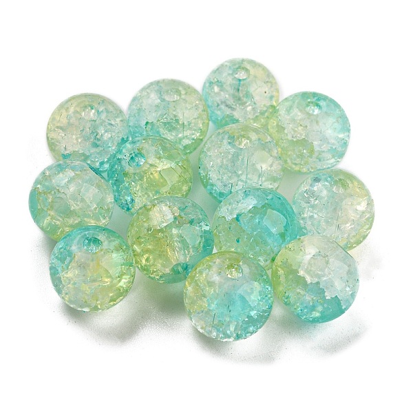 PandaHall Transparent Spray Painting Crackle Glass Beads, Round, Light Sky Blue, 10mm, Hole: 1.6mm, 200pcs/bag Glass Round
PandaHall Transparent Spray Painting Crackle Glass Beads, Round, Light Sky Blue, 10mm, Hole: 1.6mm, 200pcs/bag Glass Round