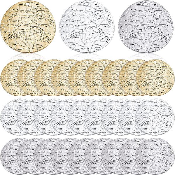 PandaHall Fingerinspire 30Pcs 3 Colors Environmental Protection Electroplating Brass Pendants, Flat Round with Embossing, Mixed Color...
PandaHall Fingerinspire 30Pcs 3 Colors Environmental Protection Electroplating Brass Pendants, Flat Round with Embossing, Mixed Color...