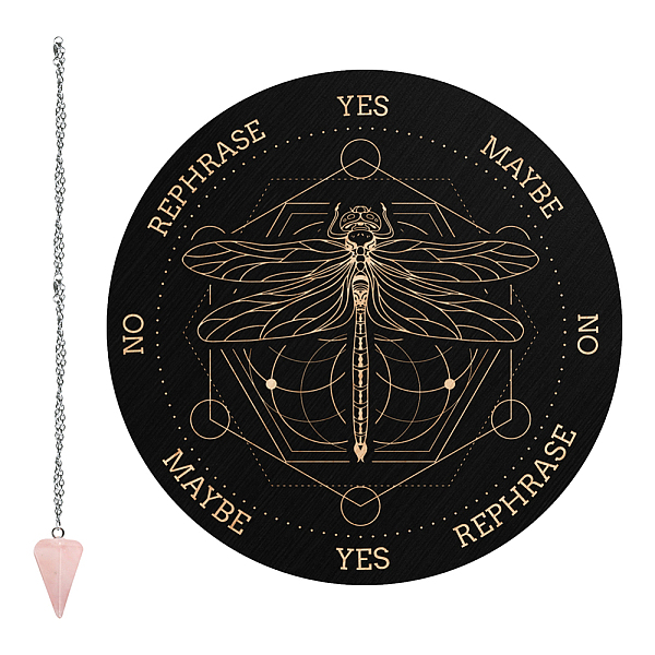 PandaHall CRASPIRE Pendulum Board Dragonfly Dowsing Divination Metaphysical Message Board 7.9Inch Wooden Carven Board with Rose Quartz...
PandaHall CRASPIRE Pendulum Board Dragonfly Dowsing Divination Metaphysical Message Board 7.9Inch Wooden Carven Board with Rose Quartz...