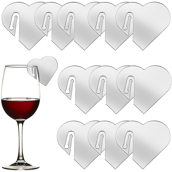 PandaHall SUNNYCLUE Acrylic Mirror Wine Glass Charms, Goblet Marker, Silver, Heart, 45x50x1.5mm, 20pcs/box Acrylic Heart Silver
PandaHall SUNNYCLUE Acrylic Mirror Wine Glass Charms, Goblet Marker, Silver, Heart, 45x50x1.5mm, 20pcs/box Acrylic Heart Silver