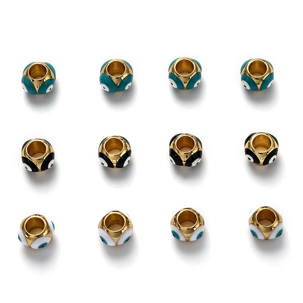 PandaHall Brass European Enamel Beads, Long-Lasting Plated, Real 18K Gold Plated, Large Hole Beads, Round with Evil Eye, Mixed Color..., Multicolor
PandaHall Brass European Enamel Beads, Long-Lasting Plated, Real 18K Gold Plated, Large Hole Beads, Round with Evil Eye, Mixed Color..., Multicolor