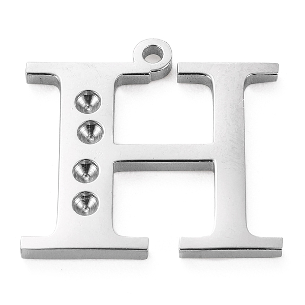 PandaHall 304 Stainless Steel Letter Pendant Rhinestone Settings, Stainless Steel Color, Letter.H, H: 15x16x1.5mm, Hole: 1.2mm, Fit for...
PandaHall 304 Stainless Steel Letter Pendant Rhinestone Settings, Stainless Steel Color, Letter.H, H: 15x16x1.5mm, Hole: 1.2mm, Fit for...