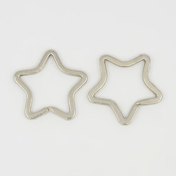 PandaHall Iron Split Key Rings, Keychain Clasp Findings, Star, Platinum, 34x34mm Iron Star
PandaHall Iron Split Key Rings, Keychain Clasp Findings, Star, Platinum, 34x34mm Iron Star
