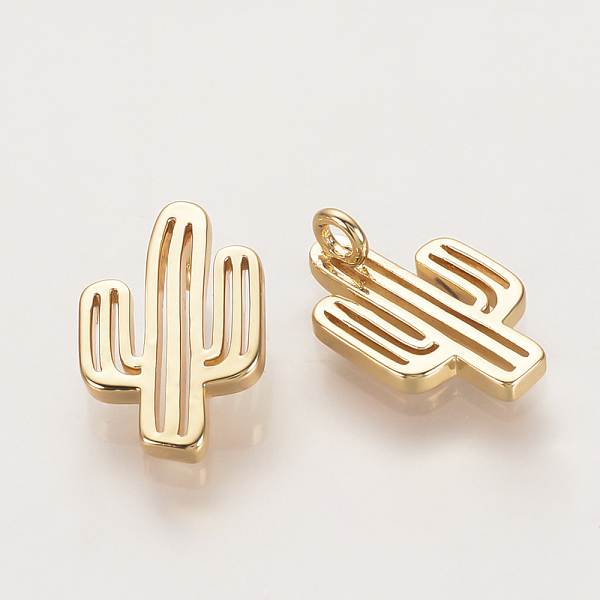 PandaHall Brass Charms, Nickel Free, Real 18K Gold Plated, Cactus, 14x9x2mm, Hole: 2mm Brass Flower
PandaHall Brass Charms, Nickel Free, Real 18K Gold Plated, Cactus, 14x9x2mm, Hole: 2mm Brass Flower