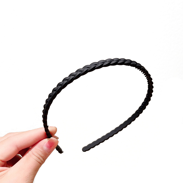 PandaHall Resin Braided Thin Hair Bands, Plastic with Teeth Hair Accessories for Women, Black, 120mm Plastic Black
PandaHall Resin Braided Thin Hair Bands, Plastic with Teeth Hair Accessories for Women, Black, 120mm Plastic Black