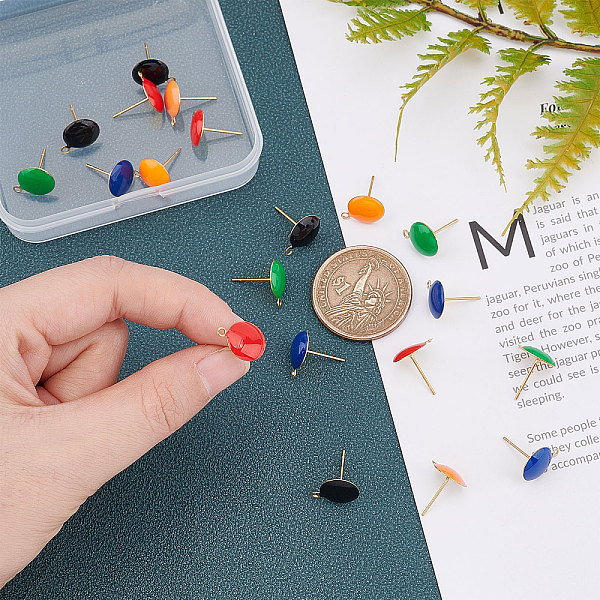 PandaHall UNICRAFTALE 20pcs 5 Colors Flat Round Enamel Stud Earrings Stainless Steel Ear Studs Mixed Color Earring Findings with Loop and..., Multicolor
PandaHall UNICRAFTALE 20pcs 5 Colors Flat Round Enamel Stud Earrings Stainless Steel Ear Studs Mixed Color Earring Findings with Loop and..., Multicolor