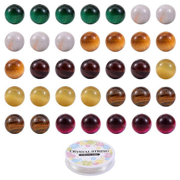 PandaHall DIY Bracelet Making Kits, 33Pcs 10mm Natural Tiger Eye & Hawk's Eye Beads, Elastic Thread, Mixed Color, 10mm, Hole: 1mm, Beads..., Multicolor
PandaHall DIY Bracelet Making Kits, 33Pcs 10mm Natural Tiger Eye & Hawk's Eye Beads, Elastic Thread, Mixed Color, 10mm, Hole: 1mm, Beads..., Multicolor