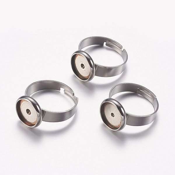 PandaHall Adjustable 201 Stainless Steel Finger Rings Components, Pad Ring Base Findings, Flat Round, Stainless Steel Color, Tray: 10mm...
PandaHall Adjustable 201 Stainless Steel Finger Rings Components, Pad Ring Base Findings, Flat Round, Stainless Steel Color, Tray: 10mm...