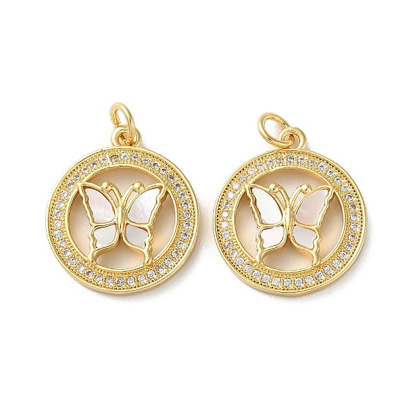 PandaHall Brass Micro Pave Clear Cubic Zirconia Pendants, with Shell and Jump Ring, Real 18K Gold Plated, Butterfly, 20.5x17.5x3.5mm, Hole...
PandaHall Brass Micro Pave Clear Cubic Zirconia Pendants, with Shell and Jump Ring, Real 18K Gold Plated, Butterfly, 20.5x17.5x3.5mm, Hole...