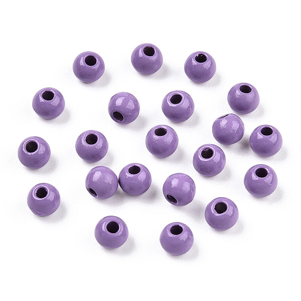 PandaHall Spray Painted Alloy Beads, Round, Medium Purple, 4x3mm, Hole: 1.2mm Alloy Round
PandaHall Spray Painted Alloy Beads, Round, Medium Purple, 4x3mm, Hole: 1.2mm Alloy Round
