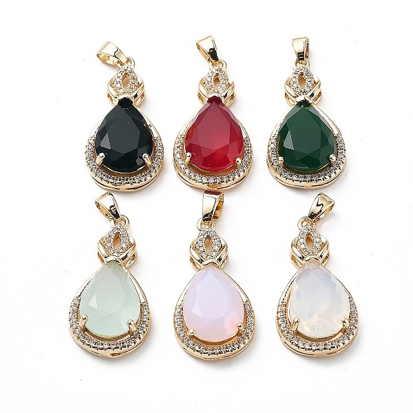 PandaHall Brass and K9 Glass Pendants, Teardrop Charms, Mixed Color, 26.5x13.5x7mm, Hole: 4x2.5mm Brass+Glass Teardrop Multicolor
PandaHall Brass and K9 Glass Pendants, Teardrop Charms, Mixed Color, 26.5x13.5x7mm, Hole: 4x2.5mm Brass+Glass Teardrop Multicolor