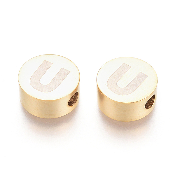 PandaHall 304 Stainless Steel Beads, Flat Round with Letter, Letter.U, 10x4.5mm, Hole: 2mm 304 Stainless Steel Letter U
PandaHall 304 Stainless Steel Beads, Flat Round with Letter, Letter.U, 10x4.5mm, Hole: 2mm 304 Stainless Steel Letter U