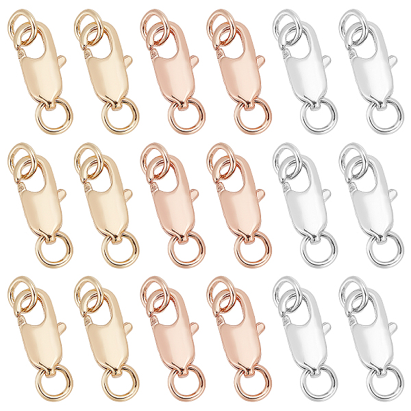 PandaHall Lobster Claw Clasp with Two Jump Rings, 18pcs 3 Colors Brass Jewellery Fastener Hook 14K Plated Trigger Clasps for Necklace...
PandaHall Lobster Claw Clasp with Two Jump Rings, 18pcs 3 Colors Brass Jewellery Fastener Hook 14K Plated Trigger Clasps for Necklace...