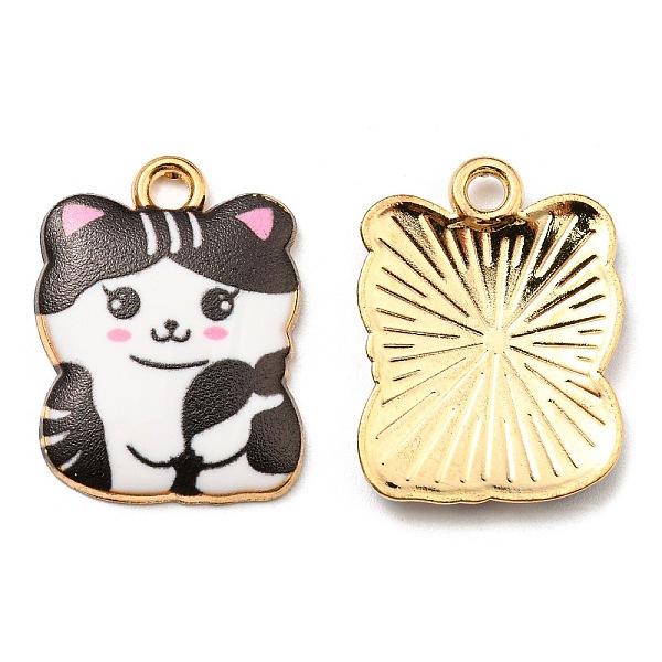PandaHall Printed Alloy Pendants, Golden, Cadmium Free & Nickel Free & Lead Free, Cat Shape Charms, Black, 22x17x3mm, Hole: 2mm Alloy Cat...
PandaHall Printed Alloy Pendants, Golden, Cadmium Free & Nickel Free & Lead Free, Cat Shape Charms, Black, 22x17x3mm, Hole: 2mm Alloy Cat...