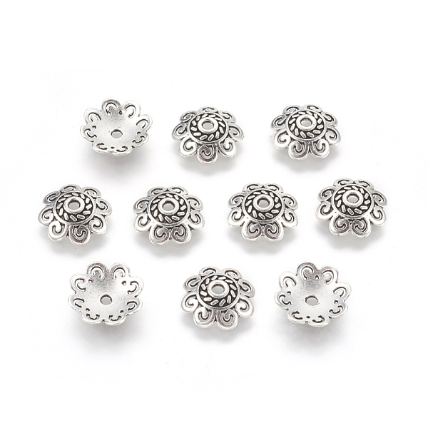 PandaHall Tibetan Style Bead Caps, Cadmium Free & Lead Free, Flower, Antique Silver, 12x12x4mm, Hole: 1.5mm Alloy
PandaHall Tibetan Style Bead Caps, Cadmium Free & Lead Free, Flower, Antique Silver, 12x12x4mm, Hole: 1.5mm Alloy