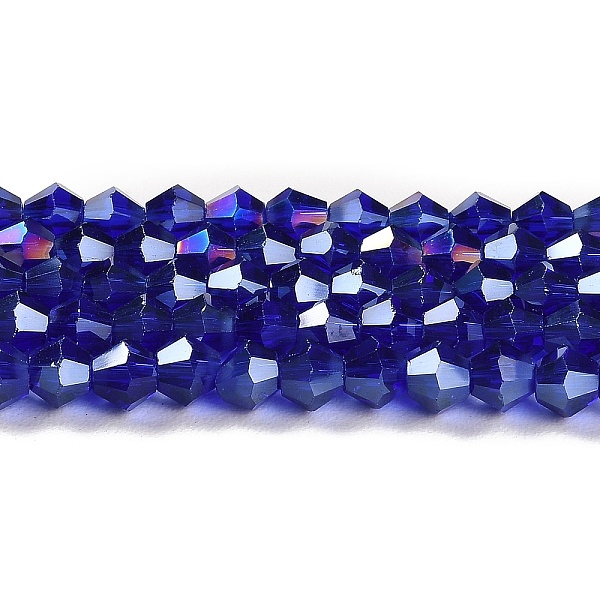 PandaHall Transparent Electroplate Glass Beads Strands, AB Color Plated, Faceted, Bicone, Dark Blue, 4x4mm, Hole: 0.8mm, about...
PandaHall Transparent Electroplate Glass Beads Strands, AB Color Plated, Faceted, Bicone, Dark Blue, 4x4mm, Hole: 0.8mm, about...
