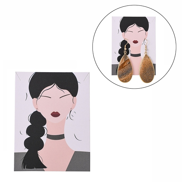 PandaHall Cardboard Jewelry Display Cards, for Hanging Earring & Ear Stud Display, Rectangle, Women Pattern, Gray, 8x6x0.04cm, Hole: 1.5mm...
PandaHall Cardboard Jewelry Display Cards, for Hanging Earring & Ear Stud Display, Rectangle, Women Pattern, Gray, 8x6x0.04cm, Hole: 1.5mm...