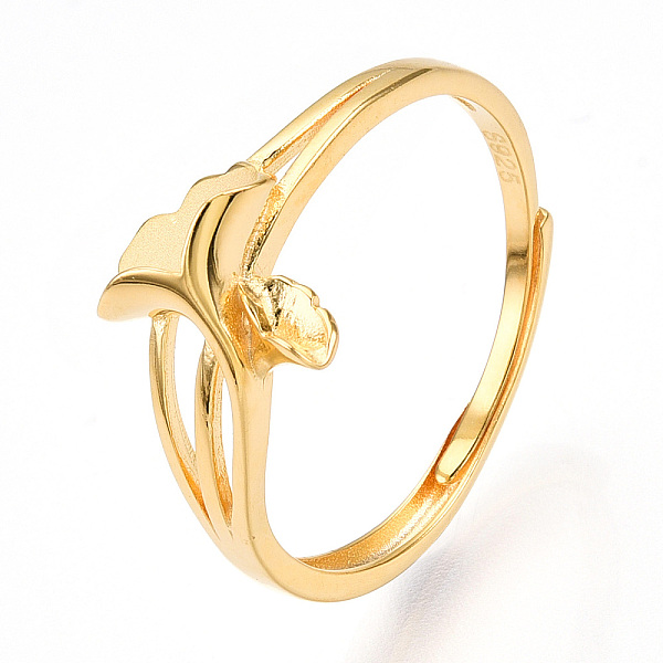 PandaHall 925 Sterling Silver Adjustable Ring Settings, with S925 Stamp, Apricot Leaf, Real 18K Gold Plated, US Size 8(18.1mm) Sterling...
PandaHall 925 Sterling Silver Adjustable Ring Settings, with S925 Stamp, Apricot Leaf, Real 18K Gold Plated, US Size 8(18.1mm) Sterling...