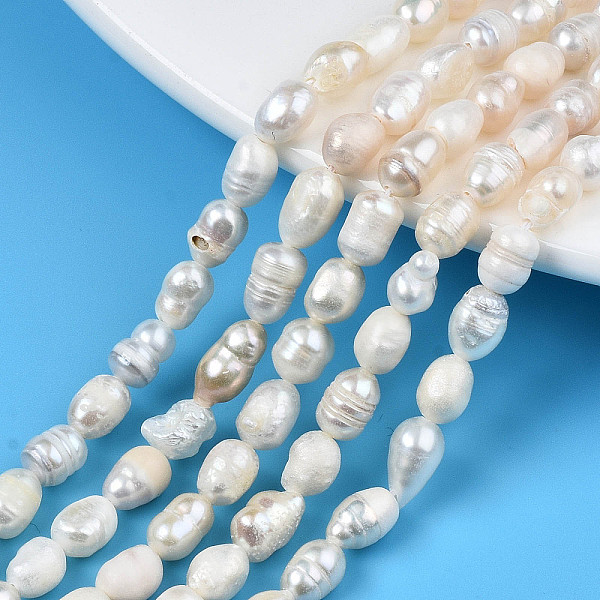 PandaHall Natural Cultured Freshwater Pearl Beads Strands, Rice, Seashell Color, 5~11.5x4.5~6mm, Hole: 0.7mm, about 43~46pcs/strand, 13.39...
PandaHall Natural Cultured Freshwater Pearl Beads Strands, Rice, Seashell Color, 5~11.5x4.5~6mm, Hole: 0.7mm, about 43~46pcs/strand, 13.39...