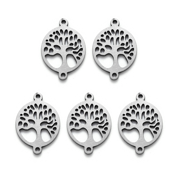PandaHall 201 Stainless Steel Links Connector, Laser Cut, Flat Round with Tree of Life, Stainless Steel Color, 19.5x13.5x1mm, Hole: 1mm 201...
PandaHall 201 Stainless Steel Links Connector, Laser Cut, Flat Round with Tree of Life, Stainless Steel Color, 19.5x13.5x1mm, Hole: 1mm 201...