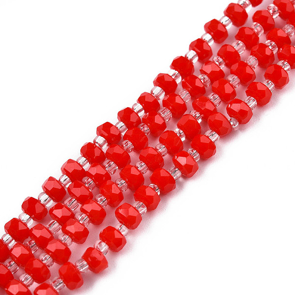 PandaHall Opaque Solid Color Glass Beads Strands, Abacus, Red, 4x3mm, Hole: 0.8mm, about 146~150pcs/strand, 24.41 inch~25.2 inch(62~64cm)...
PandaHall Opaque Solid Color Glass Beads Strands, Abacus, Red, 4x3mm, Hole: 0.8mm, about 146~150pcs/strand, 24.41 inch~25.2 inch(62~64cm)...