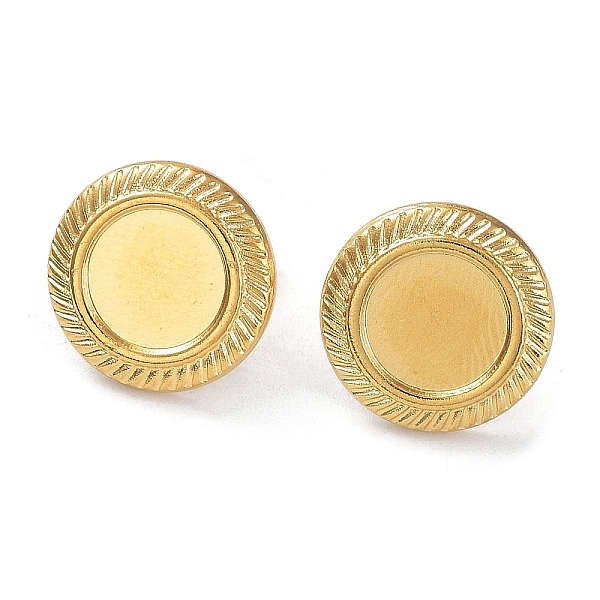 PandaHall Ion Plating(IP) 304 Stainless Steel Stud Earrings Findings, Flat Round Tray Settings, Real 18K Gold Plated, Tray: 9mm, 15mm, Pin...
PandaHall Ion Plating(IP) 304 Stainless Steel Stud Earrings Findings, Flat Round Tray Settings, Real 18K Gold Plated, Tray: 9mm, 15mm, Pin...
