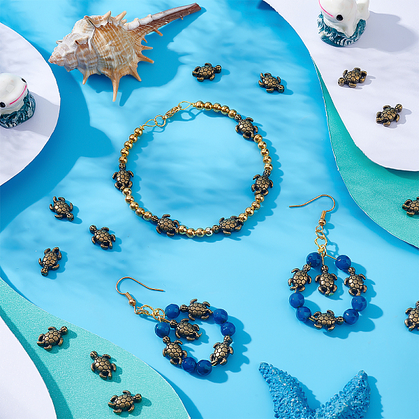 PandaHall 120pcs Tortoise Spacer Beads, Tibetan Alloy Animal Beads 3D Ocean Creatures Charm Beads for DIY Bracelet Necklace Jewellery...
PandaHall 120pcs Tortoise Spacer Beads, Tibetan Alloy Animal Beads 3D Ocean Creatures Charm Beads for DIY Bracelet Necklace Jewellery...