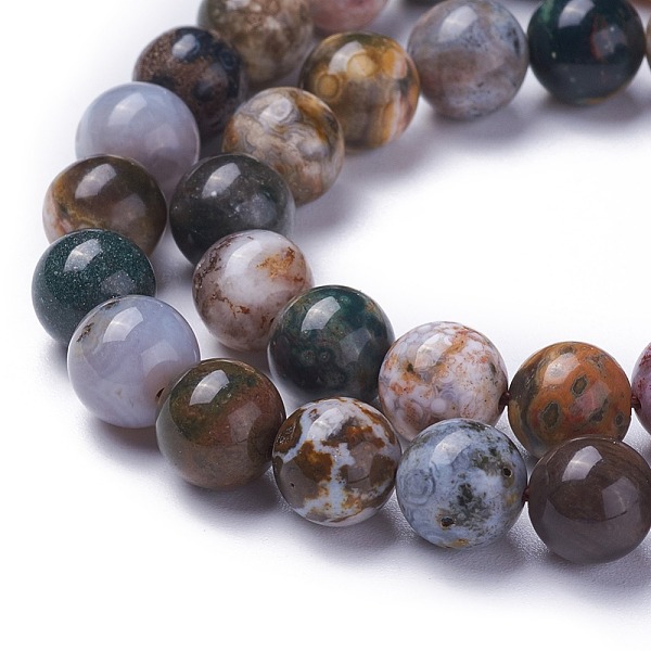 PandaHall Natural Ocean Agate/Ocean Jasper Beads Strands, Round, 8mm, Hole: 0.8mm, about 47pcs/strand, 14.9 inch(38cm) Ocean Jasper Round
PandaHall Natural Ocean Agate/Ocean Jasper Beads Strands, Round, 8mm, Hole: 0.8mm, about 47pcs/strand, 14.9 inch(38cm) Ocean Jasper Round