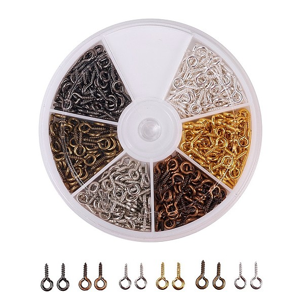 PandaHall Iron Screw Eye Pin Peg Bails, For Half Drilled Beads, Mixed Color, 10x5x1.2mm, Hole: 2.8mm, 6color, 75pcs/color, 450pcs Iron
PandaHall Iron Screw Eye Pin Peg Bails, For Half Drilled Beads, Mixed Color, 10x5x1.2mm, Hole: 2.8mm, 6color, 75pcs/color, 450pcs Iron