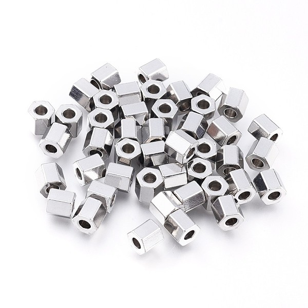 PandaHall 304 Stainless Steel Spacer Beads, Hexagon, Stainless Steel Color, 4x4x4mm, Hole: 1.8mm 304 Stainless Steel Hexagon
PandaHall 304 Stainless Steel Spacer Beads, Hexagon, Stainless Steel Color, 4x4x4mm, Hole: 1.8mm 304 Stainless Steel Hexagon