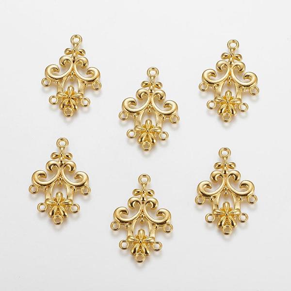 PandaHall Alloy Chandelier Components, Lead Free and Cadmium Free, Flower, Golden, about 35mm long, 24mm wide, 2mm thick, hole: 1.5mm Alloy...
PandaHall Alloy Chandelier Components, Lead Free and Cadmium Free, Flower, Golden, about 35mm long, 24mm wide, 2mm thick, hole: 1.5mm Alloy...