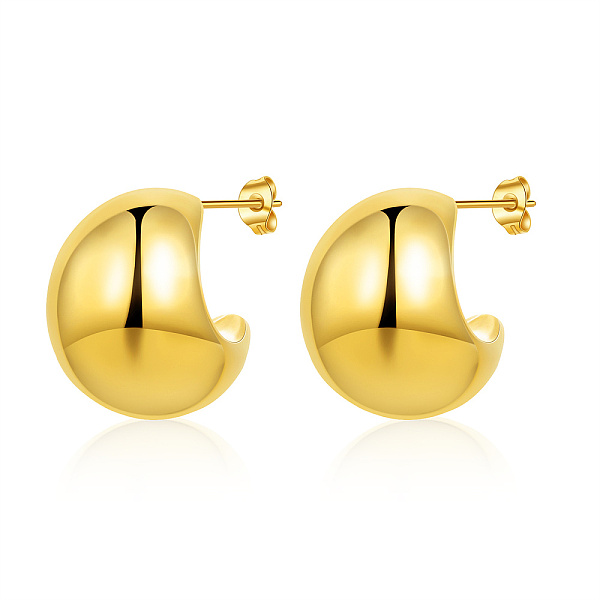 PandaHall Stainless Steel Stud Earrings for Women, Half Round Stainless Steel Half Round
PandaHall Stainless Steel Stud Earrings for Women, Half Round Stainless Steel Half Round