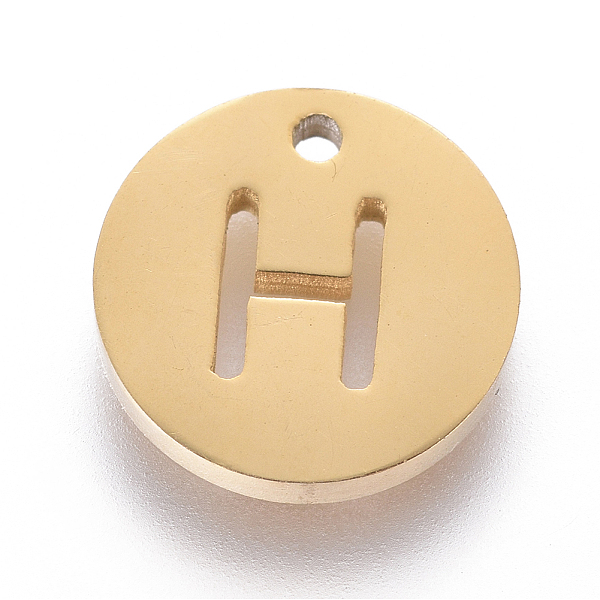 PandaHall 304 Stainless Steel Charms, Ion Plating (IP), Flat Round, Letter.H, 10x1.5mm, Hole: 1mm 304 Stainless Steel Letter H
PandaHall 304 Stainless Steel Charms, Ion Plating (IP), Flat Round, Letter.H, 10x1.5mm, Hole: 1mm 304 Stainless Steel Letter H