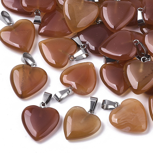 PandaHall Heart Natural Carnelian Pendants, with Platinum Tone Brass Findings, 20~22x20~21x5~8mm, Hole: 2x7mm Carnelian Heart
PandaHall Heart Natural Carnelian Pendants, with Platinum Tone Brass Findings, 20~22x20~21x5~8mm, Hole: 2x7mm Carnelian Heart