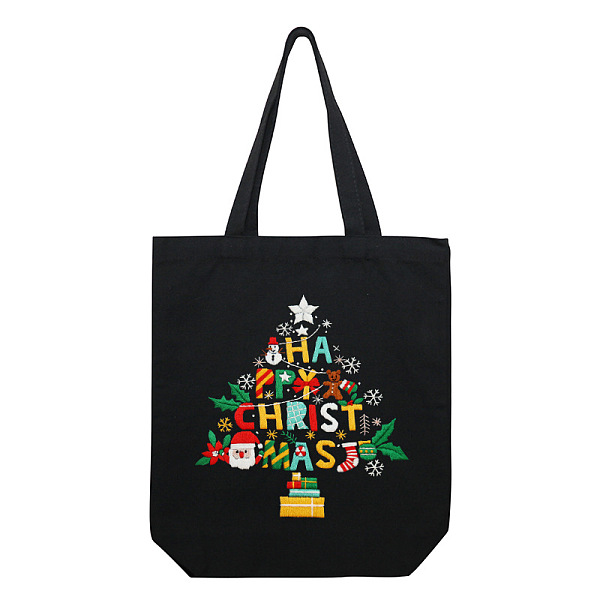 PandaHall DIY Christmas Tree Pattern Black Canvas Tote Bag Embroidery Kit, including Embroidery Needles & Thread, Cotton Fabric, Plastic...
PandaHall DIY Christmas Tree Pattern Black Canvas Tote Bag Embroidery Kit, including Embroidery Needles & Thread, Cotton Fabric, Plastic...