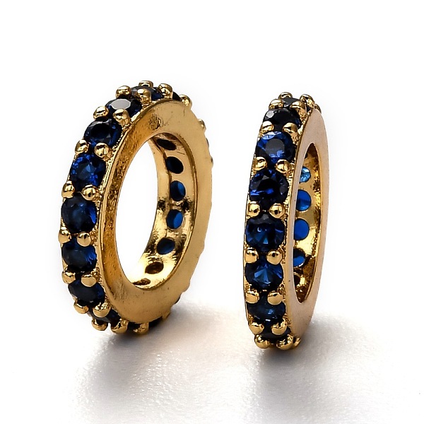 PandaHall Brass Micro Pave Cubic Zirconia European Beads, Long-Lasting Plated, Real 18K Gold Plated, Large Hole Beads, Ring, Blue, 10x1.8mm...
PandaHall Brass Micro Pave Cubic Zirconia European Beads, Long-Lasting Plated, Real 18K Gold Plated, Large Hole Beads, Ring, Blue, 10x1.8mm...