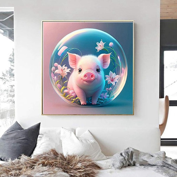 PandaHall DIY Twelve Chinese Zodiac Pattern 5D Diamond Painting Kits, Pig, 300x300mm Acrylic Pig
PandaHall DIY Twelve Chinese Zodiac Pattern 5D Diamond Painting Kits, Pig, 300x300mm Acrylic Pig